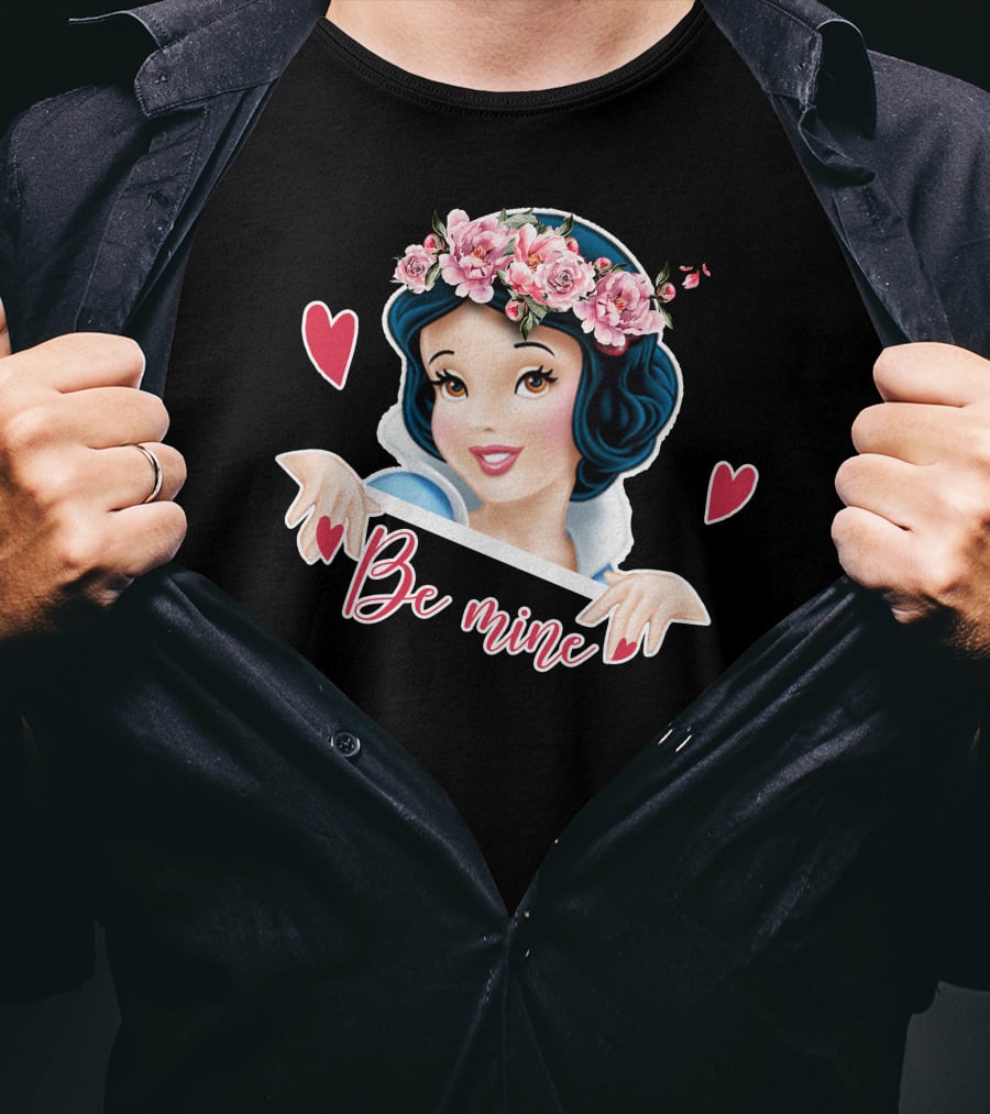 Snow White Be Mine Floral Heart T-Shirt