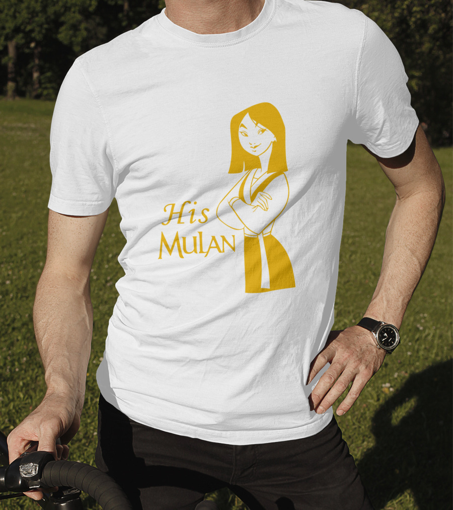 His Mulan Cartoon Character And Text In Yellow T-Shirt