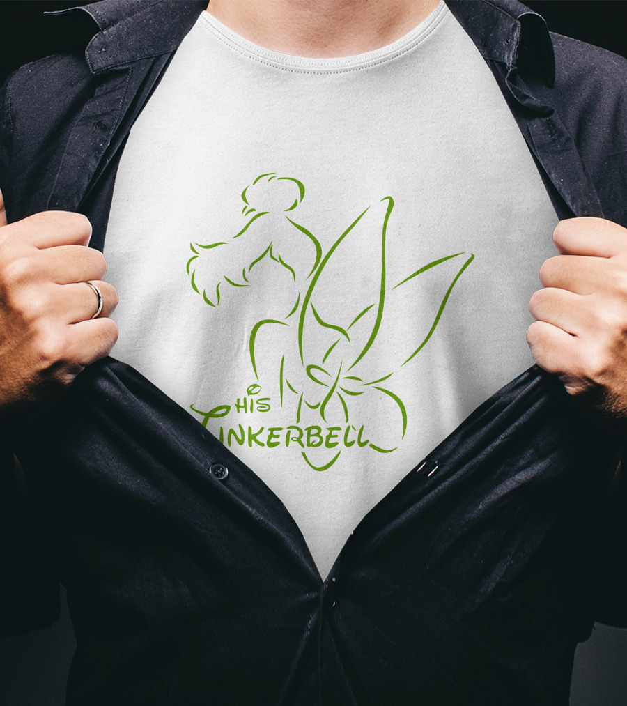 His Tinkerbell Fairy Outline T-Shirt