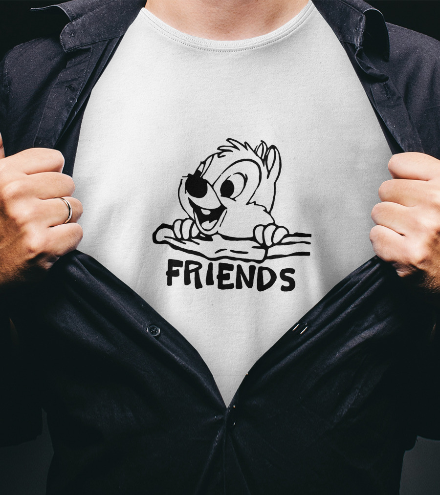 Dale Friends Chipmunk Character Image T-Shirt