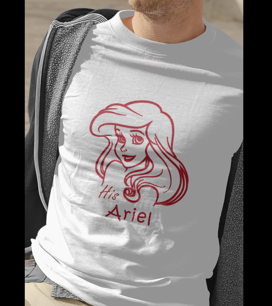 Disney His Ariel The Little Mermaid Character Sketch T-Shirt