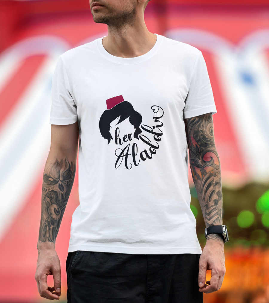 Her Aladin Iconic Silhouette Fez Hat T-Shirt