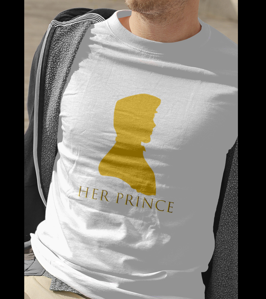 Her Prince Silhouette In Gold T-Shirt