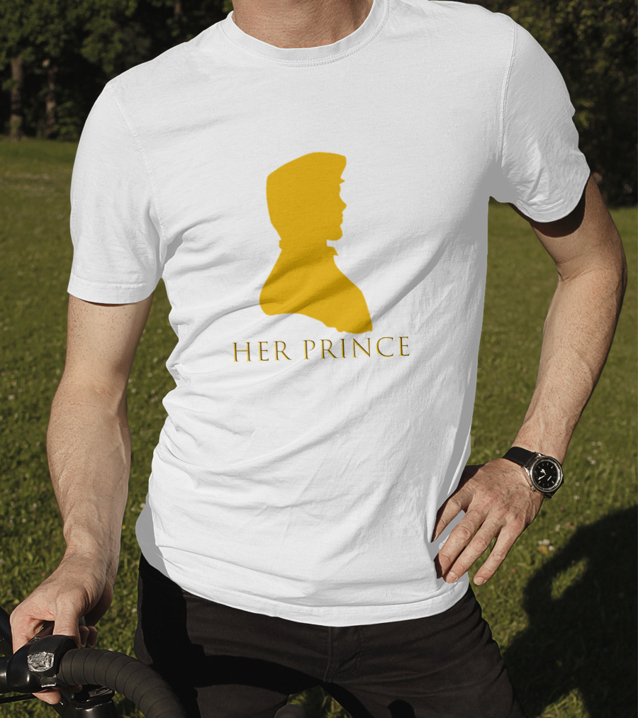 Her Prince Silhouette In Gold T-Shirt