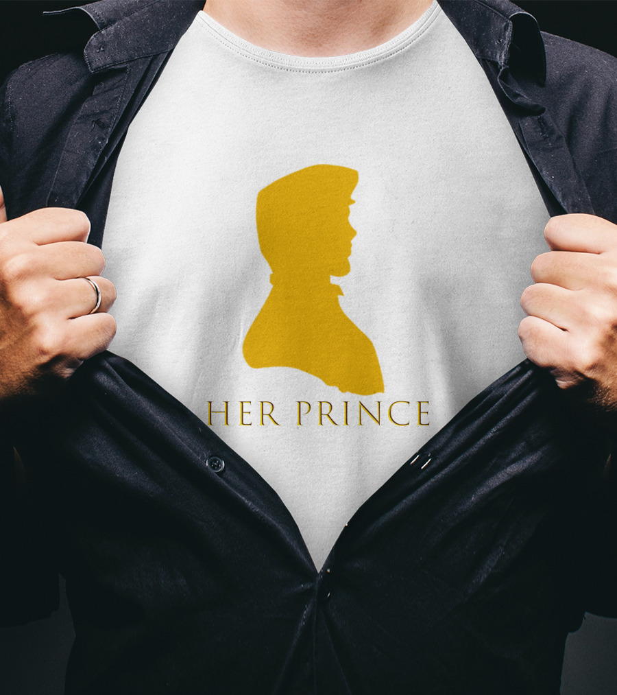 Her Prince Silhouette In Gold T-Shirt