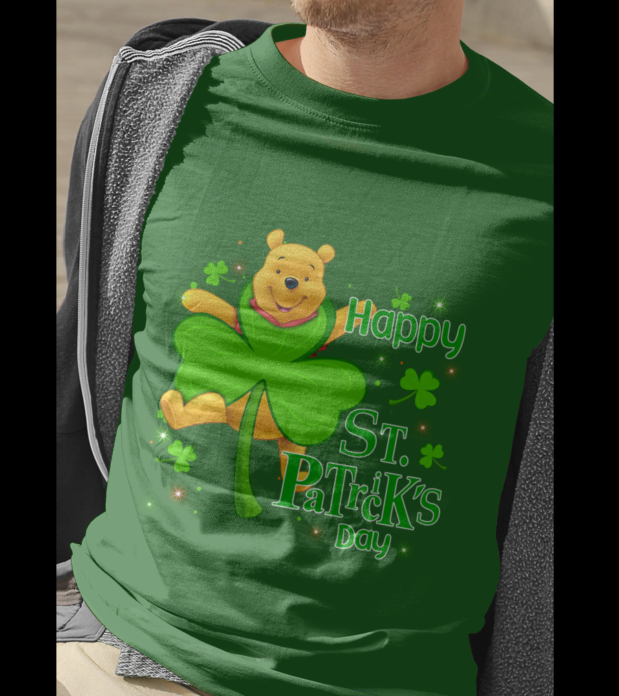 Happy St. Patrick's Day Pooh Shamrock T-Shirt