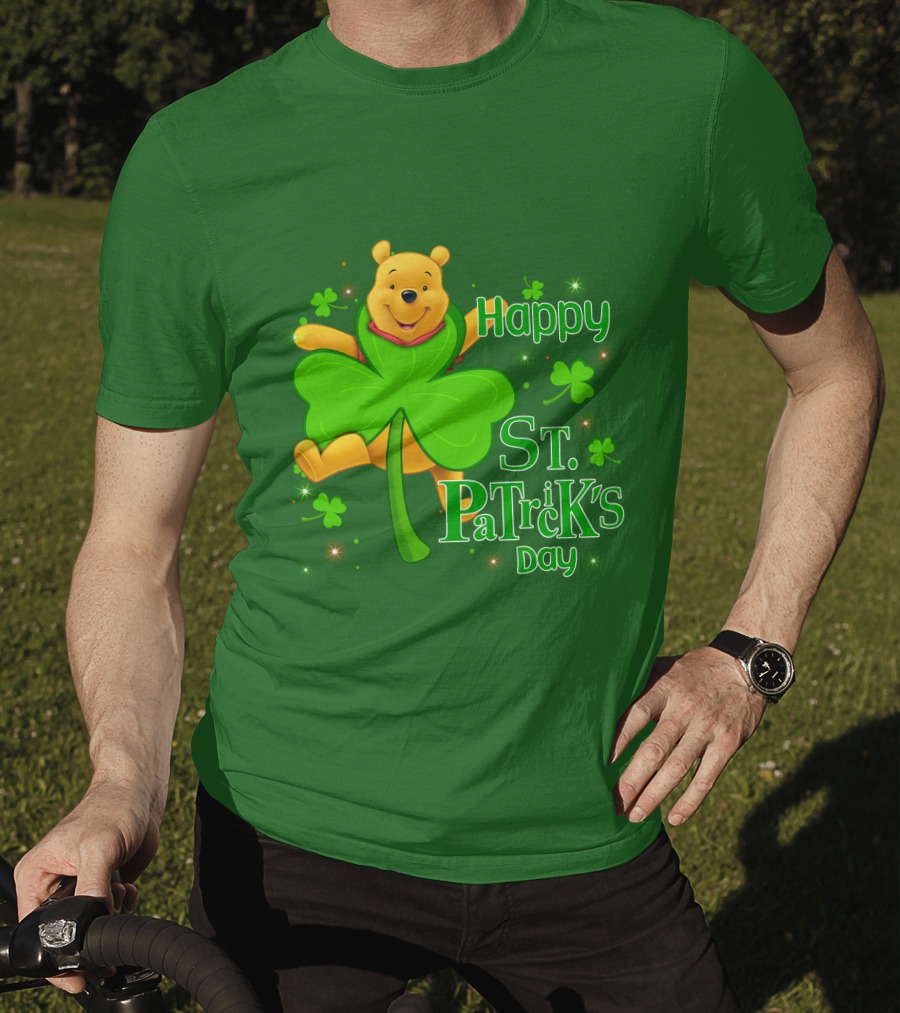 Happy St. Patrick's Day Pooh Shamrock T-Shirt
