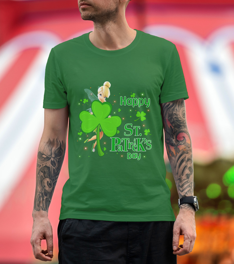 Happy St. Patrick's Day Tinkerbell Shamrock T-Shirt