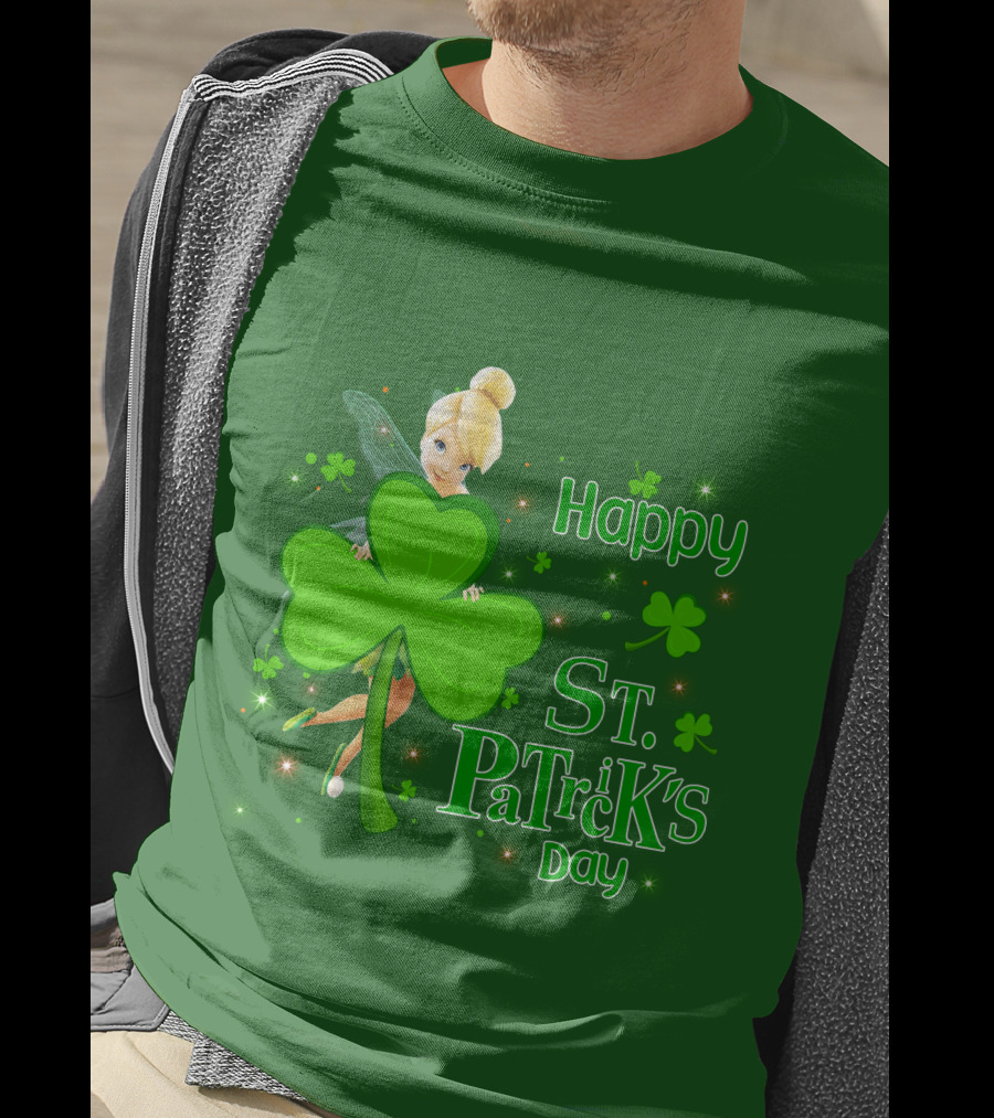 Happy St. Patrick's Day Tinkerbell Shamrock T-Shirt