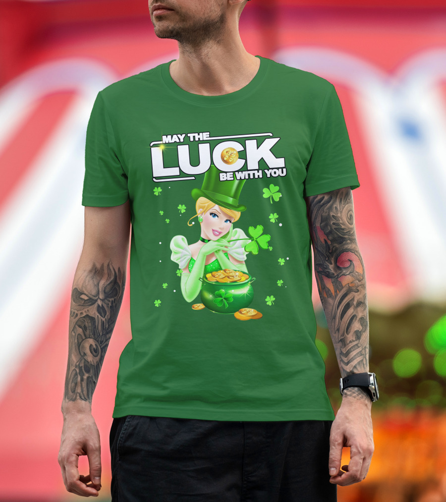 Cinderella May the Luck Be With You St. Patrick's Day T-Shirt