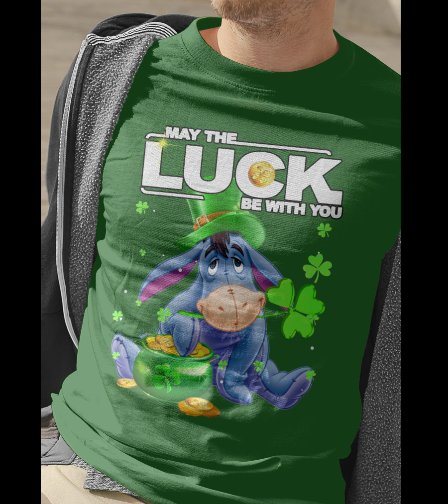 May The Luck Be With You Eeyore St Patrick's Day T-Shirt