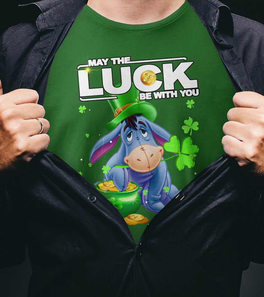 May The Luck Be With You Eeyore St Patrick's Day T-Shirt