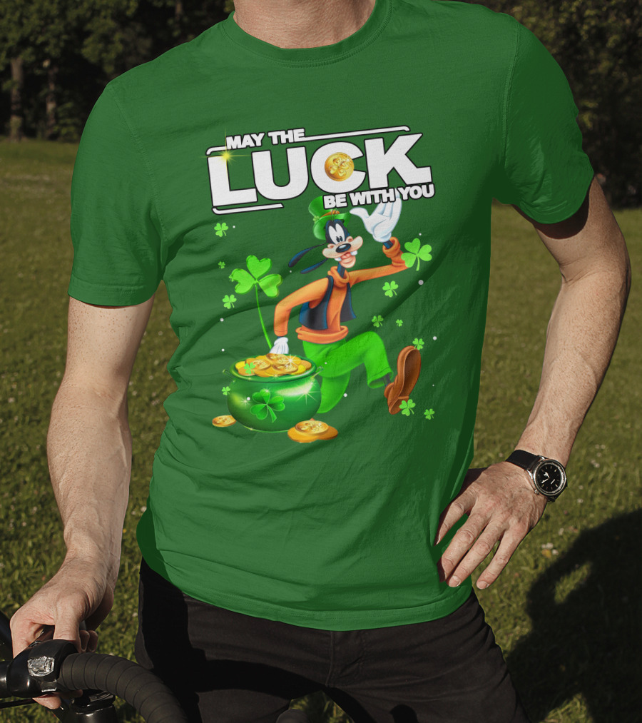 May The Luck Be With You Goofy St Patrick's Day T-Shirt