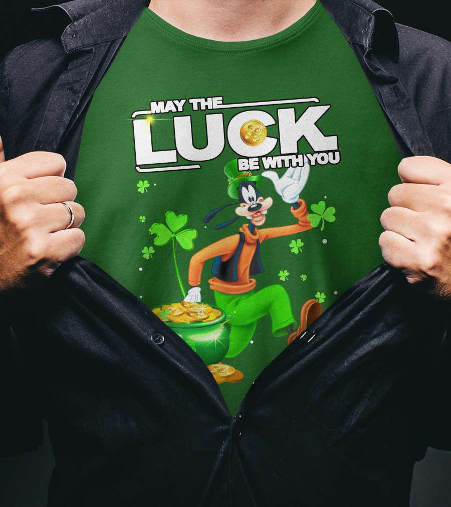 May The Luck Be With You Goofy St Patrick's Day T-Shirt