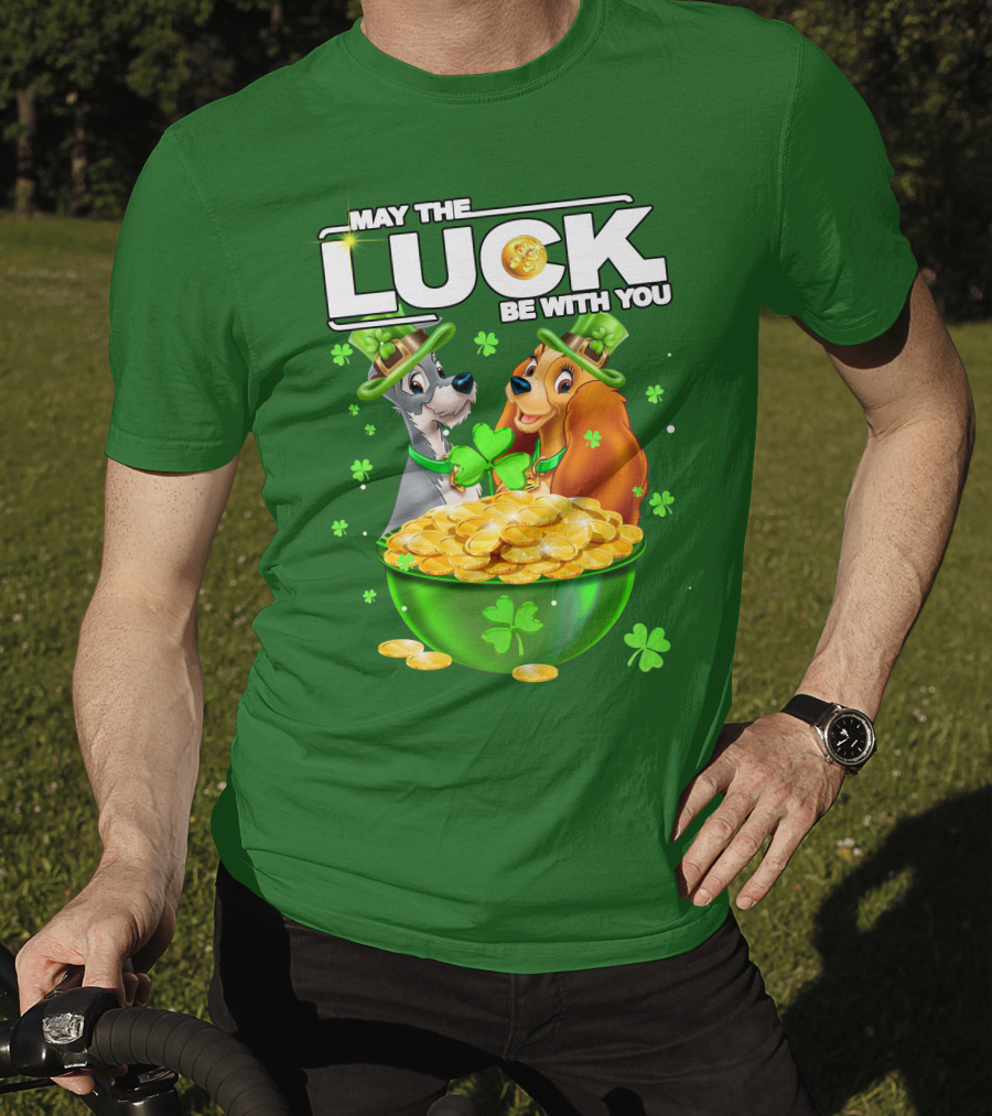 May The Luck Be With You Lady And The Tramp St Patrick's Day T-Shirt