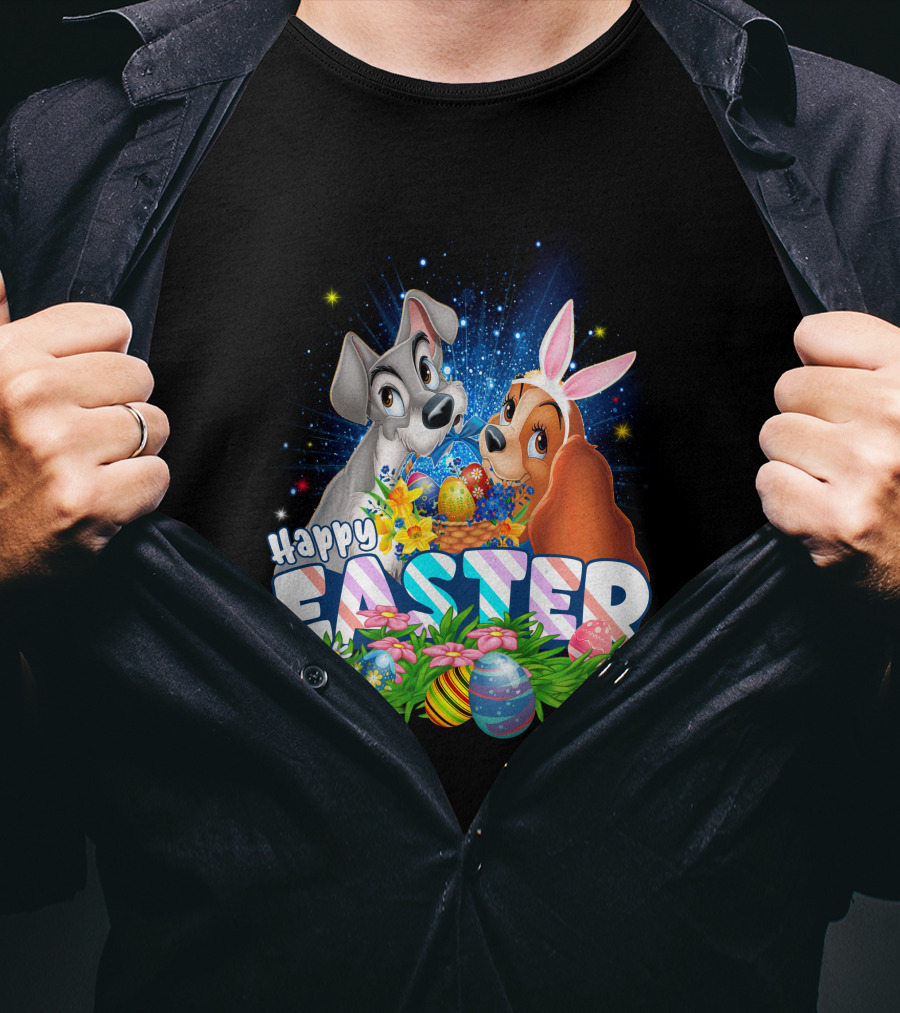 Lady And The Tramp Happy Easter T-Shirt