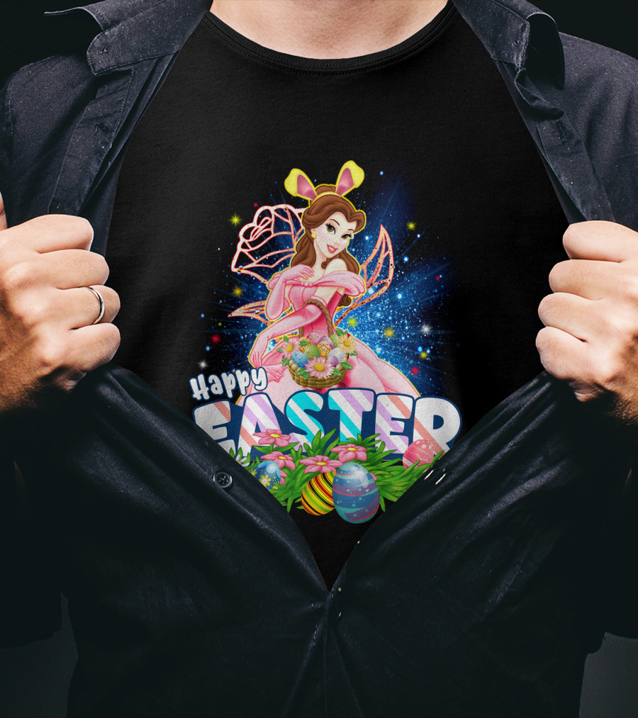 Belle Happy Easter Eggs Basket Fantasy T-Shirt