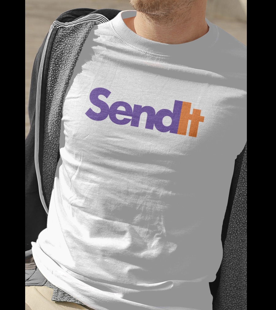 Send It Bold Lettering Color Combination T-Shirt