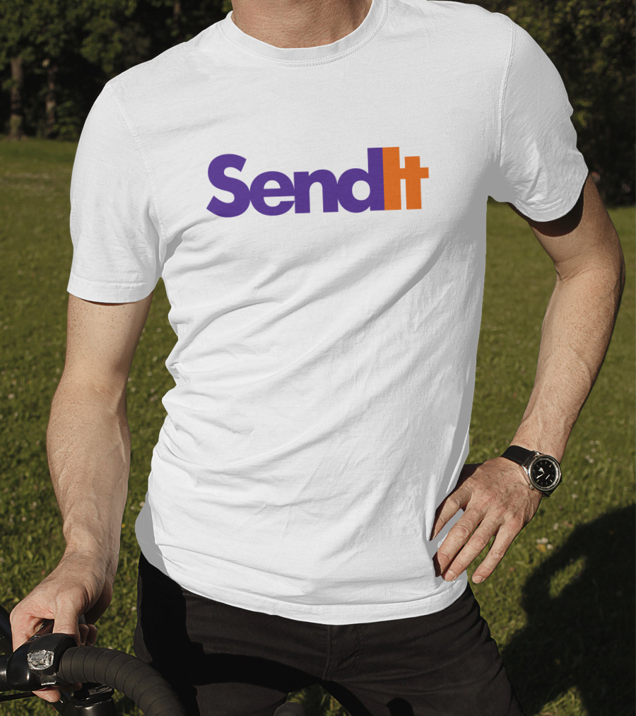 Send It Bold Lettering Color Combination T-Shirt