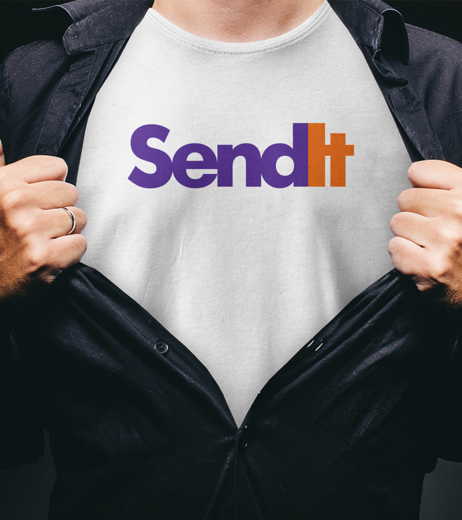 Send It Bold Lettering Color Combination T-Shirt