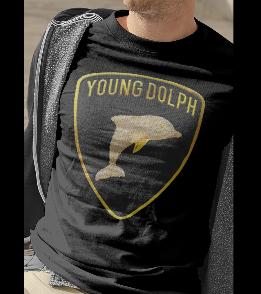 YOUNG DOLPH Rich Slave Emblem Badge T-Shirt