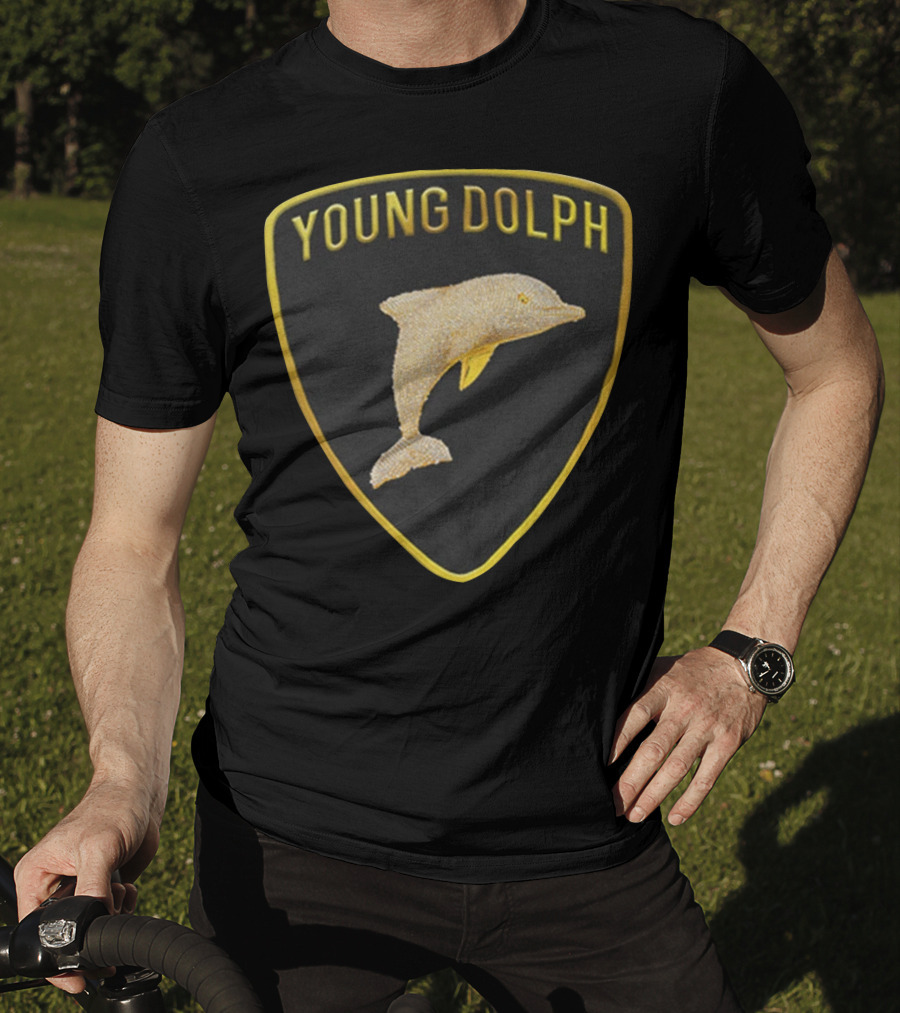 YOUNG DOLPH Rich Slave Emblem Badge T-Shirt