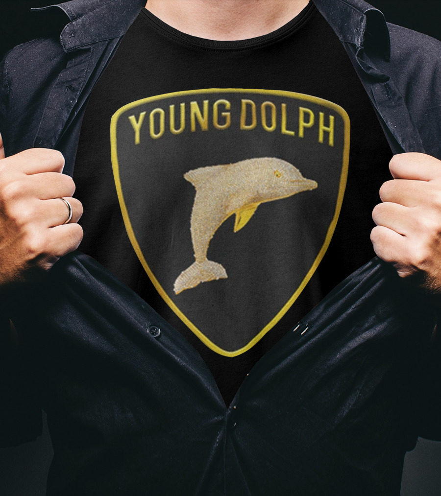 YOUNG DOLPH Rich Slave Emblem Badge T-Shirt