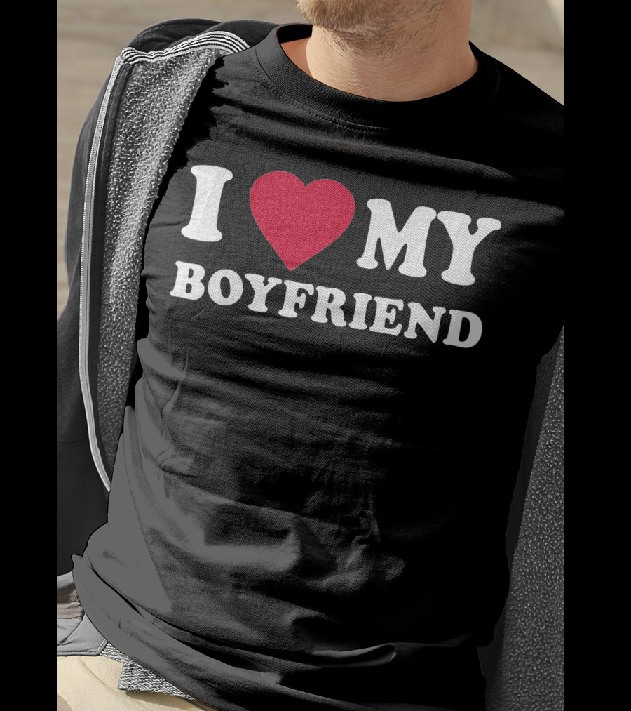 I Love My Boyfriend Heart T-Shirt