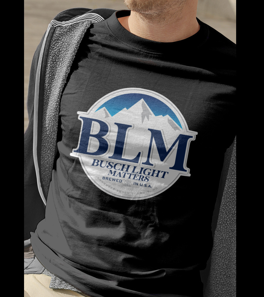 BLM Busch Light Matters Brewed In U.S.A. Anheuser-Busch St. Louis, MO T-Shirt