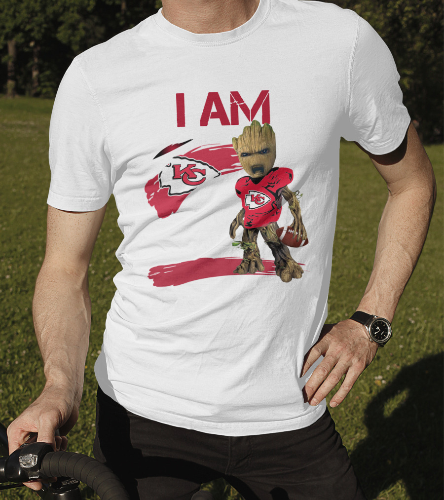 I AM KC Chiefs Groot Football T-Shirt