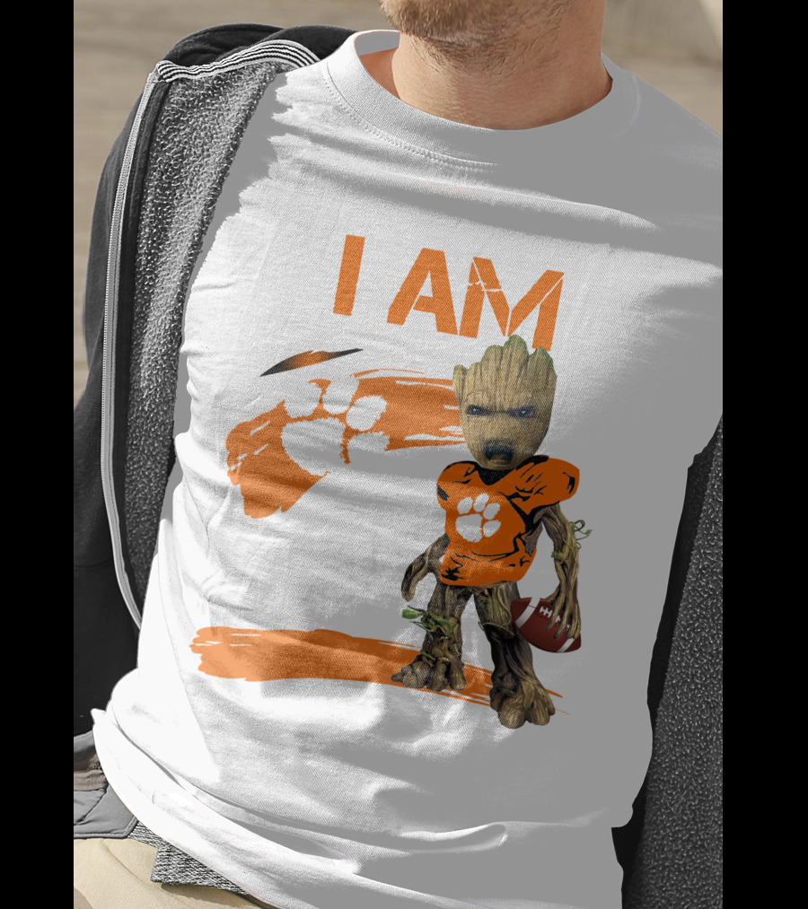 I AM Clemson Tigers Football Groot Fan T-Shirt