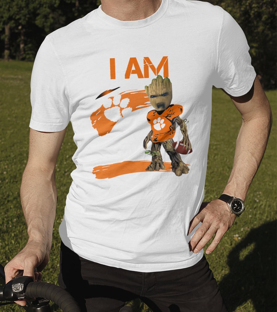 I AM Clemson Tigers Football Groot Fan T-Shirt
