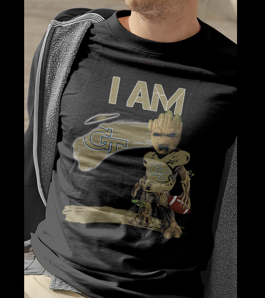 I AM Georgia Tech GT Football Groot T-Shirt