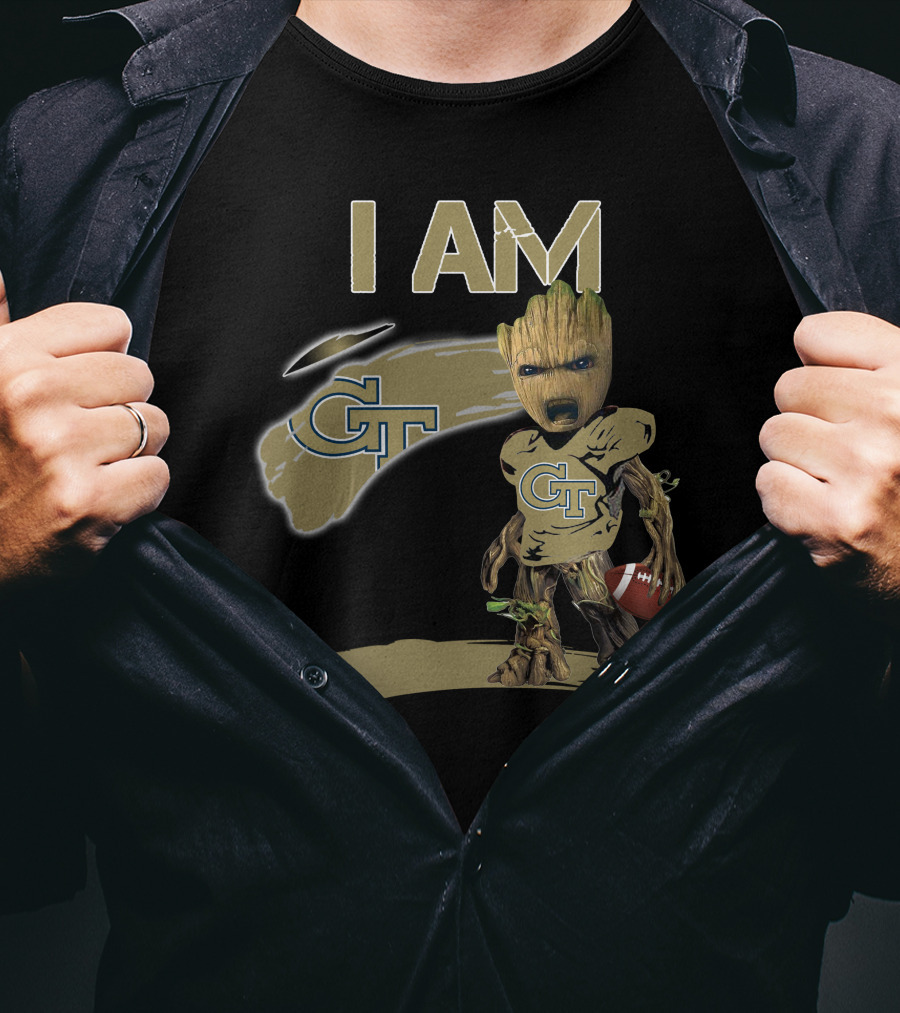 I AM Georgia Tech GT Football Groot T-Shirt