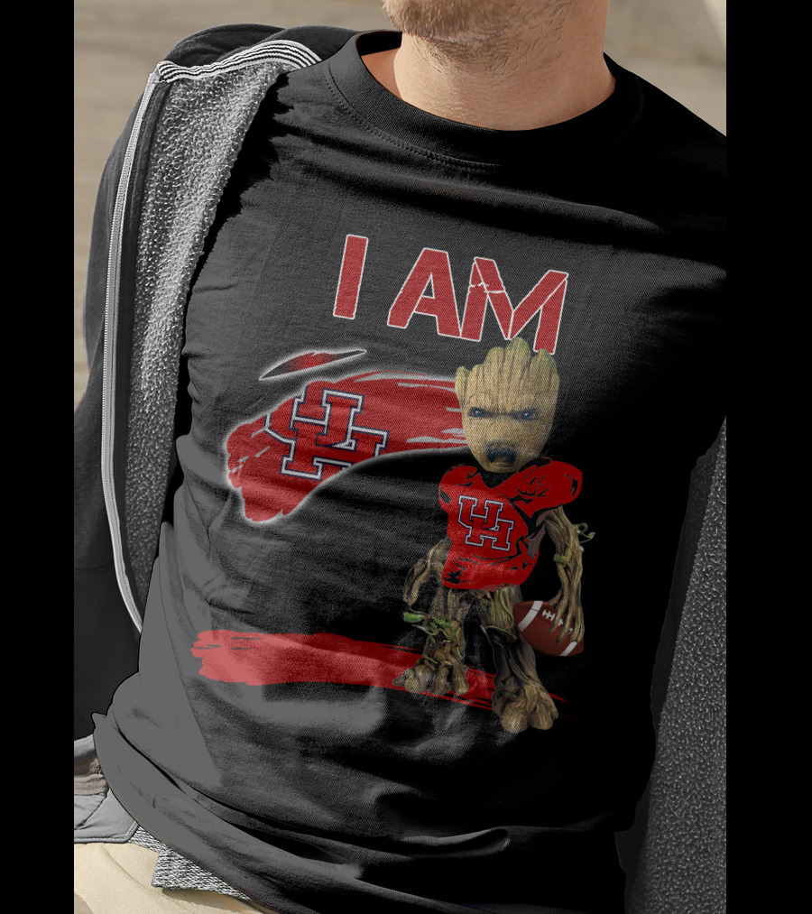 I AM UH Groot Football Houston T-Shirt