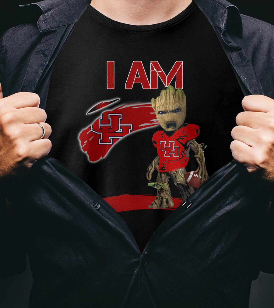 I AM UH Groot Football Houston T-Shirt