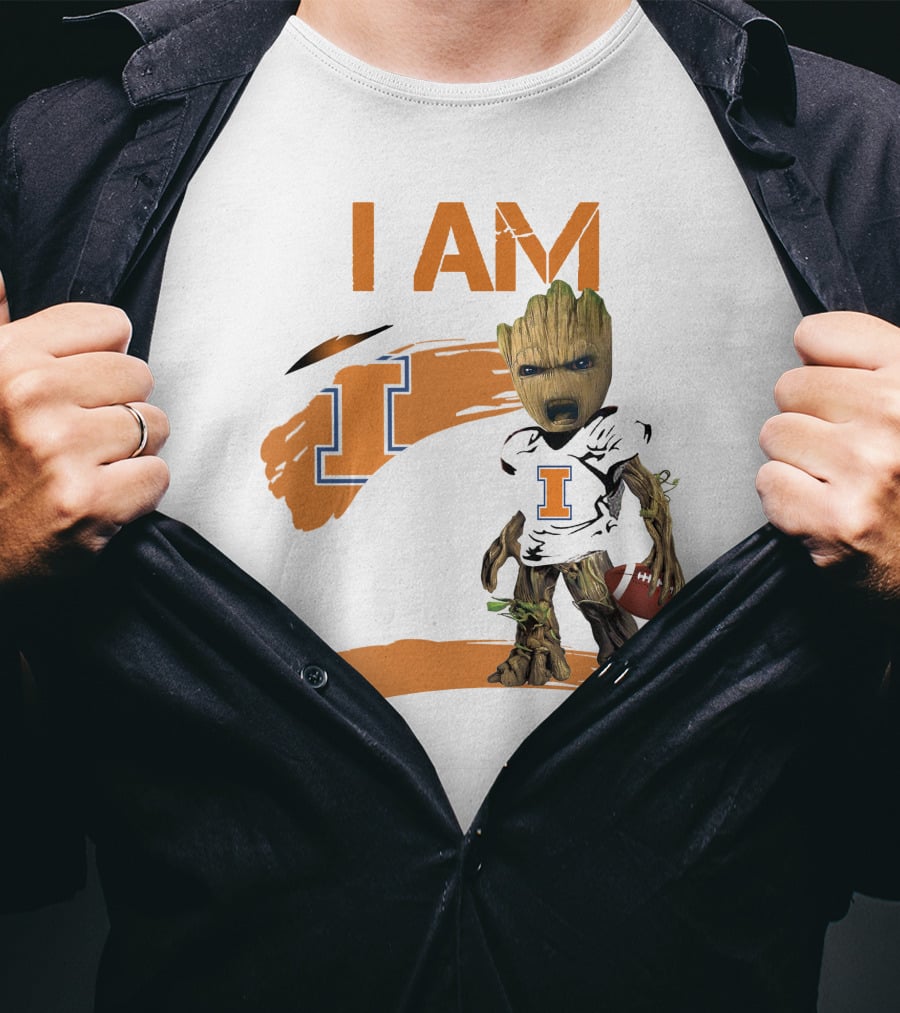 I Am Illinois Football Groot T-Shirt