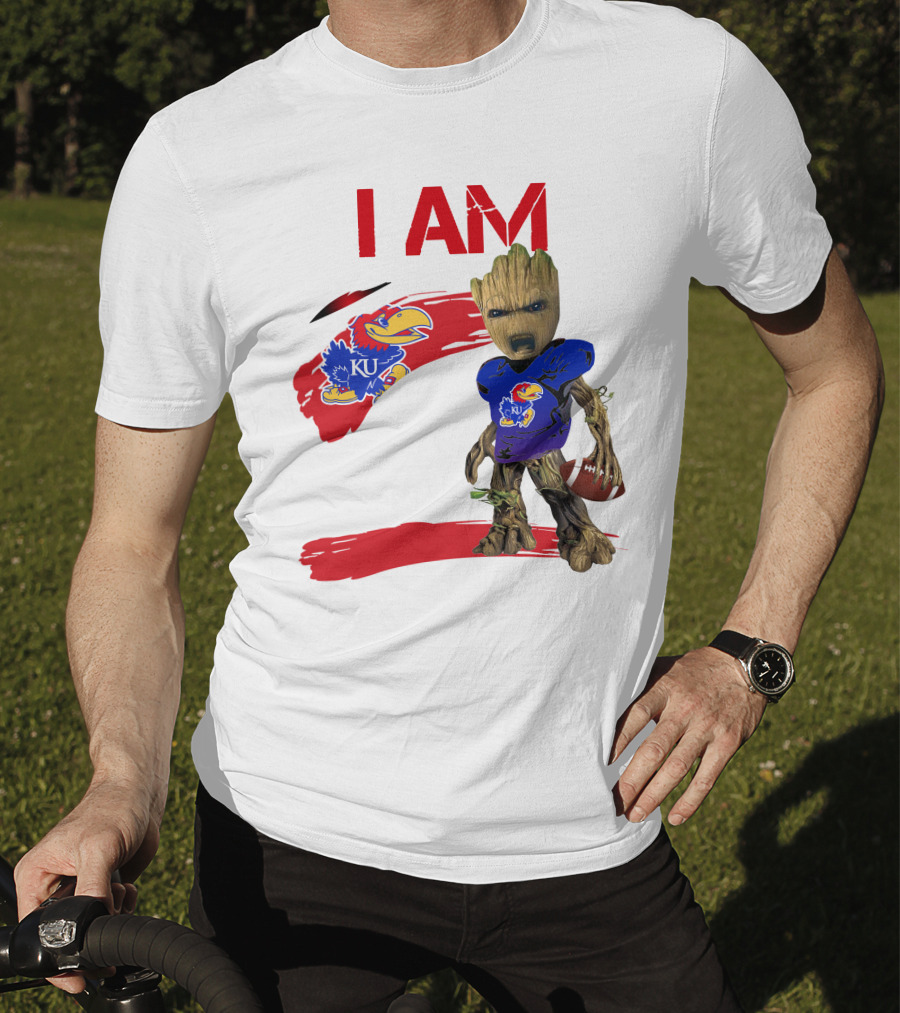 I AM KU Jayhawks Football Groot T-Shirt
