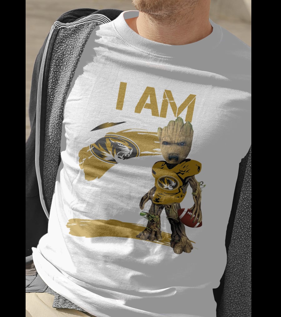 I AM Missouri Football Tiger Groot T-Shirt