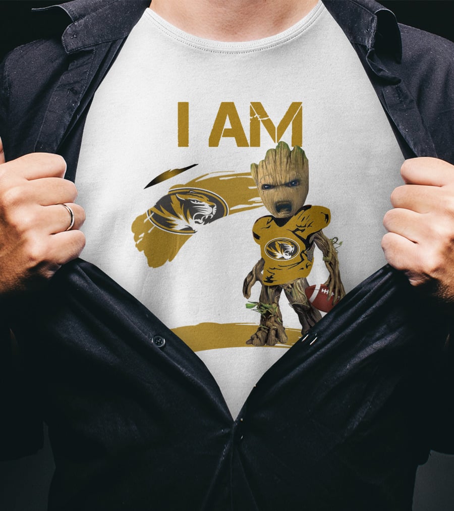 I AM Missouri Football Tiger Groot T-Shirt