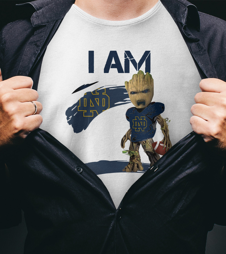 I AM Notre Dame ND Football Groot T-Shirt