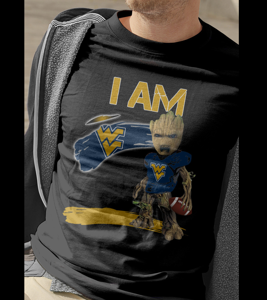 I AM West Virginia WVU Football Groot T-Shirt