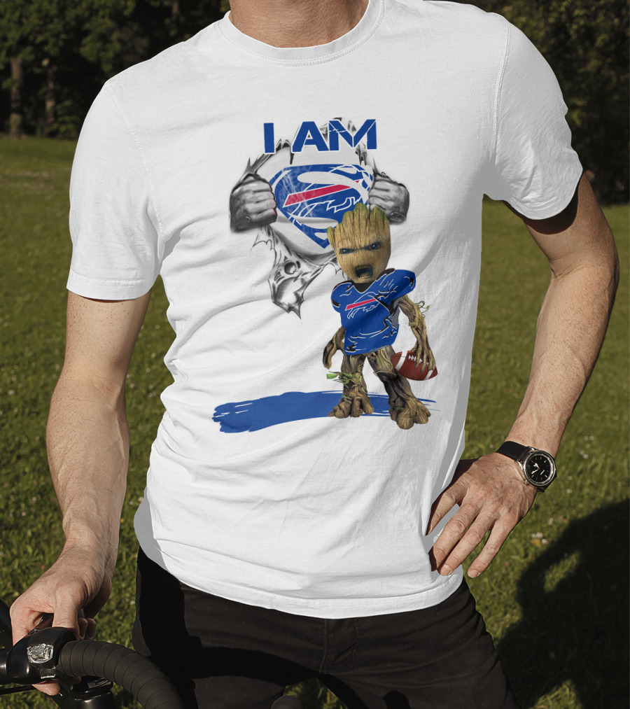 I AM Groot Bills Superman Football T-Shirt