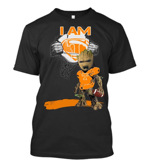I Am Tennessee Baby Groot Superman Football T-Shirt