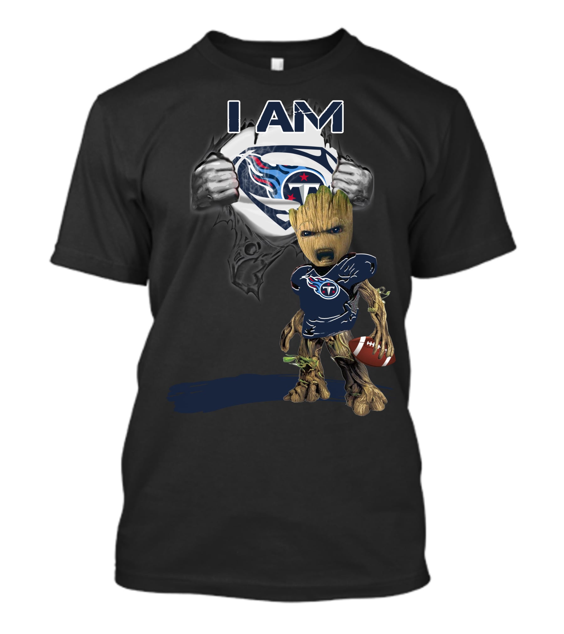 I Am Titans Baby Groot Football Superhero T-Shirt