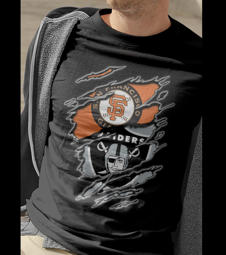San Francisco Giants Raiders Ripped T-Shirt