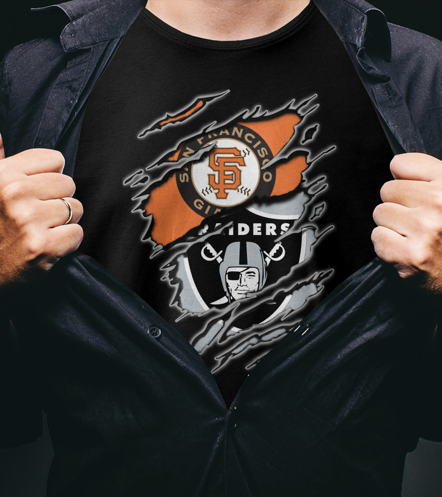 San Francisco Giants Raiders Ripped T-Shirt