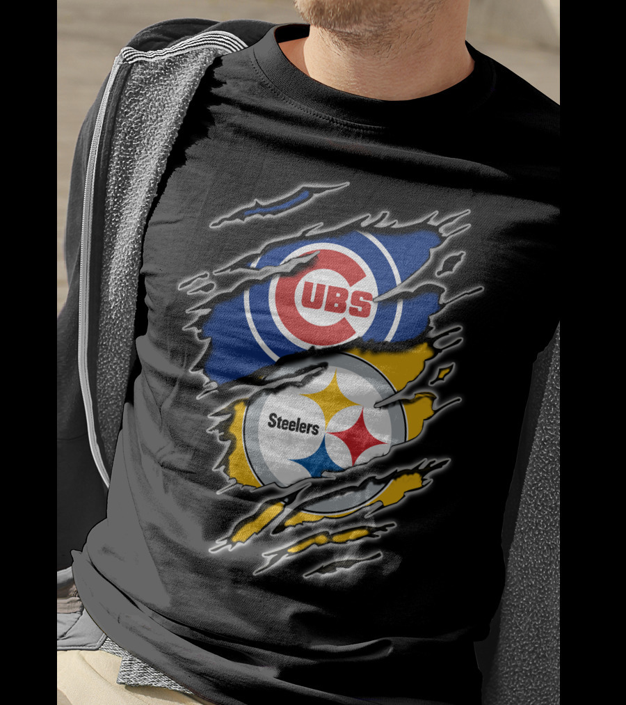 Steelers Cubs Logo Mashup T-Shirt