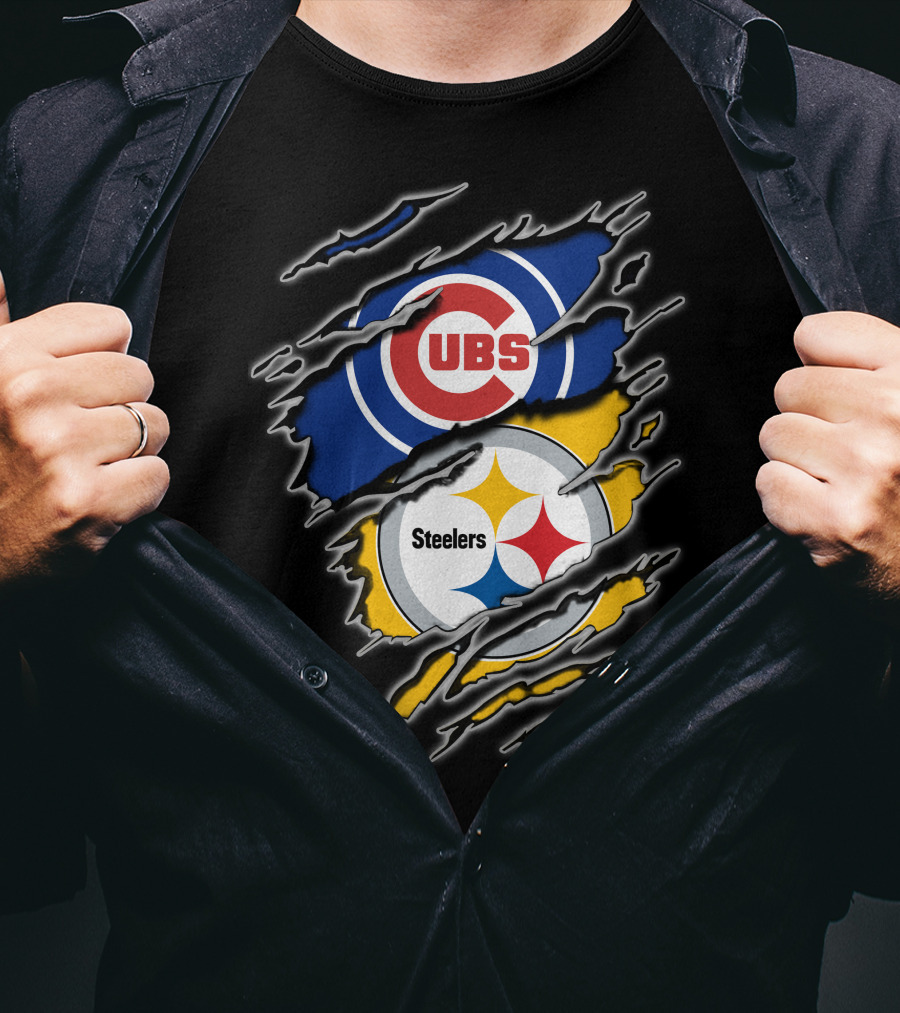 Steelers Cubs Logo Mashup T-Shirt