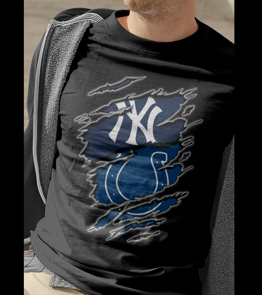 Yankees Colts Torn T-Shirt